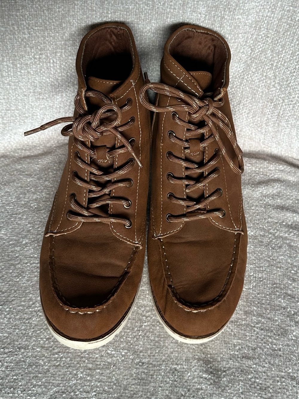 St. John's Bay "Boswell" Women's Faux Leather Lace-Up Moc Toe Ankle Boots